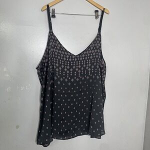 Torrid‎ Satin Cami Sophie V Neck Sleeveless Diamonds a Dozen 5X #74610